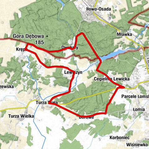 Borowe - Turza Mała - Słomka - Parcele Łomskie