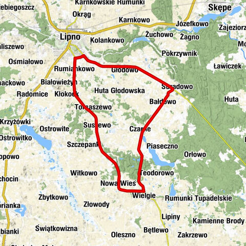 Lipno - Rumunki Podgłodowskie - Rumunki Głodowskie - Krzyż przydrożny XX w.
