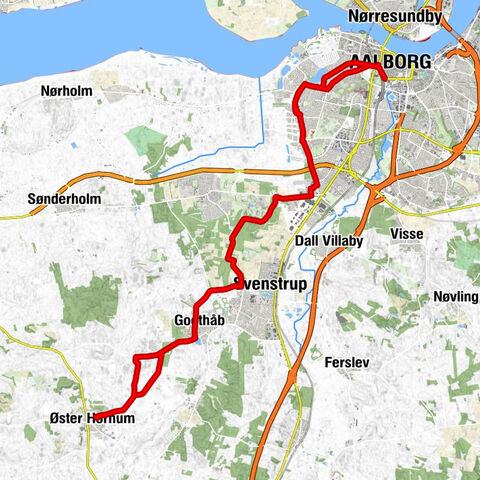 Øster Hornum - Svenstrup - Aalborg - Nørresundby