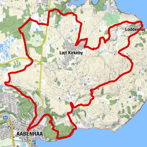Aabenraa - Stentoft - Høgebjerg - Frikirken i Aabenraa