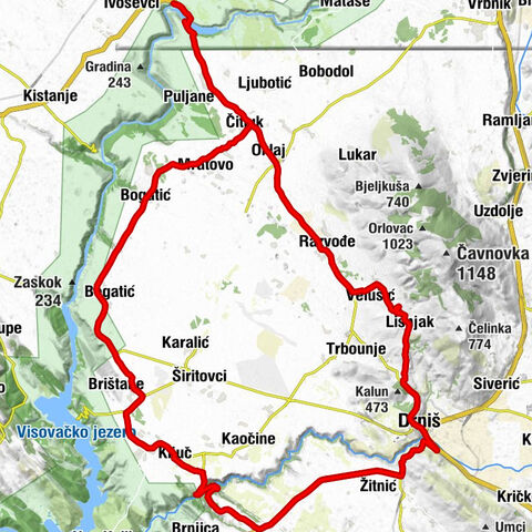 Šibensko-kninska županija - Aralice - Validžići - Drniš