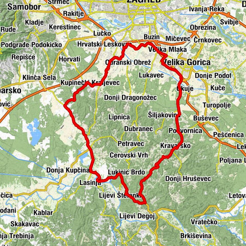 Buzin - Glože - Kravarsko - Veliko Polje