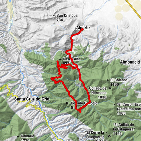 Alpartir - El Collau de la Casca Alta - Collado del Horcajo - Iglesia de Nuestra Señora de los Ángeles