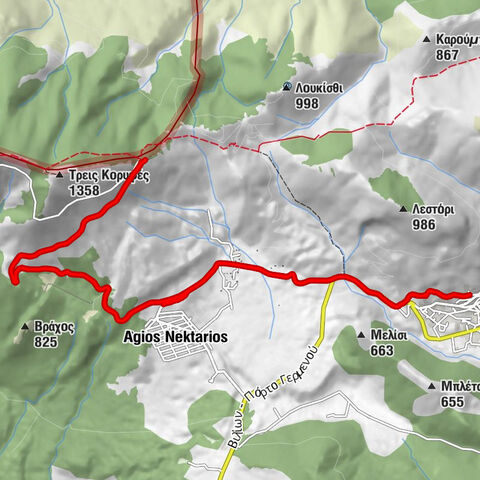Βίλια - Πέταλο Κιθαιρώνα - Καταφύγιο "Βαγγέλης Τσάκος" - Άγιος Νεκτάριος