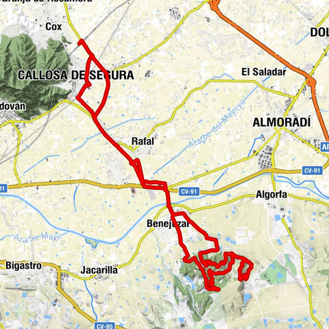 Callosa de Segura - El Badén - Benejúzar - Urbanización La Seda