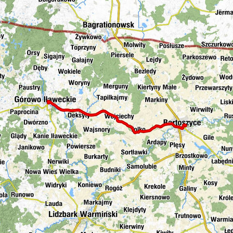 Bartoszyce - Spytajny - Kaplica pw. Świętego Wojciecha - Górowo Iławeckie
