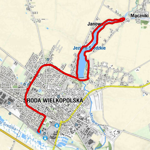 Środa Wielkopolska Wąskotorowa - Środa Wielkopolska - Osiedle Jagiellońskie - Osiedle Młodych