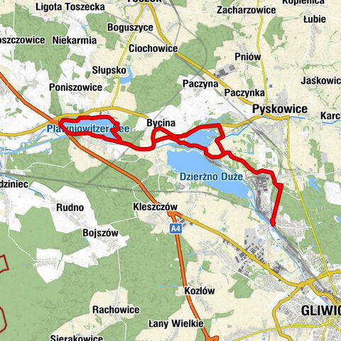Gliwice Łabędy - Kościół Ewangelicki Marcina Lutra - Czerwionka - Dzierżno Dolne
