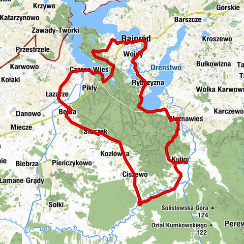 Kuligi - Ciszewo - Rajgród - Kaplica cmentarna