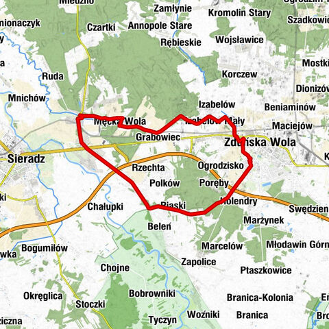 Zduńska Wola - Kaplica św. Rocha - Sieradz - Zduny