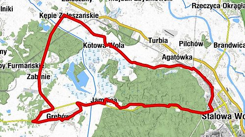 Zabrnie - Niwka - Stalowa Wola - Cyranowa Góra