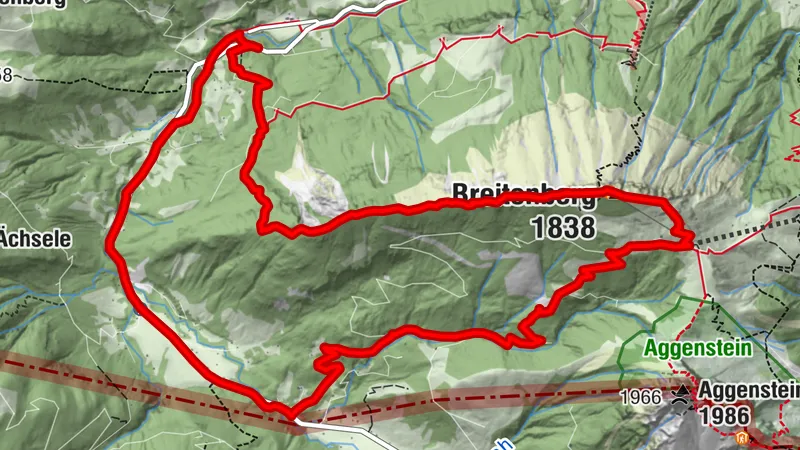 Trail running: percorso ad anello della cima del Breitenberg