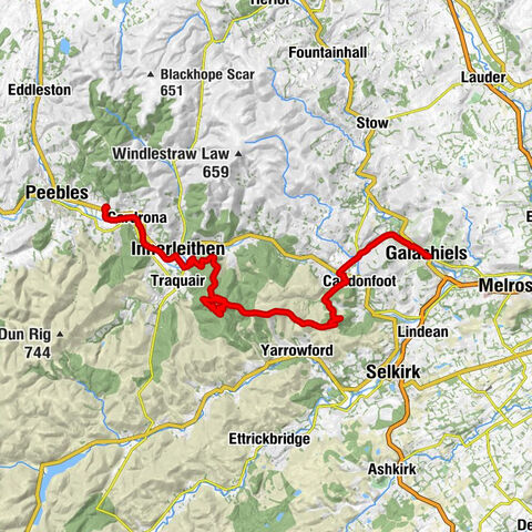 Galashiels - Brown Knowe - Minch Moor - Scottish Borders