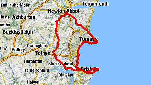 Newton Abbot - Penn Inn - Brixham United Reformed Church - Wolborough (St Mary's) Church