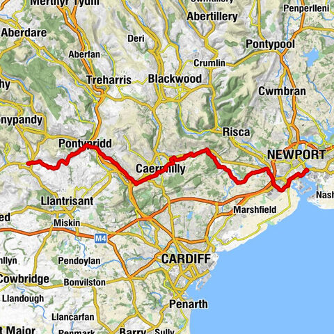Tonyrefail - Pontypridd - Caerphilly - Newport