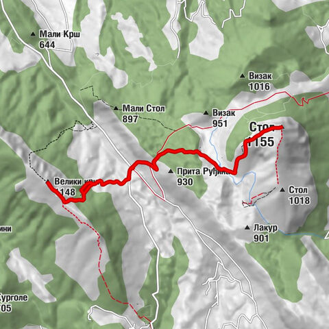 Горњане - Велики крш - Стол - Бучје