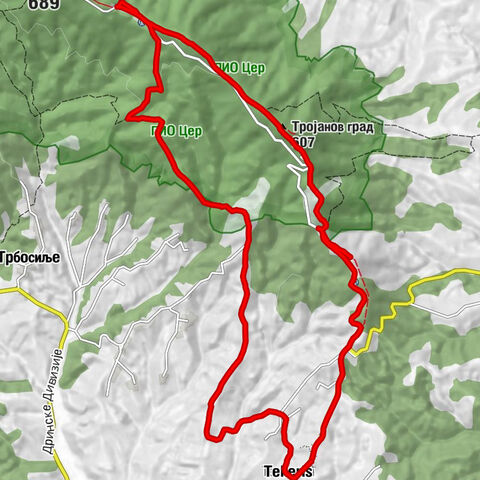 Текериш - Церско звоно - Липове воде - Тројанов град