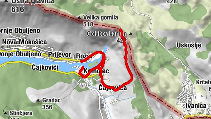 Rožat - Komolac - Čajkovica - Gradski kotar Komolac