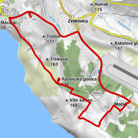 Cavtat - crkva sv. Đurđa - Rastinjska glavica - Zvekovica
