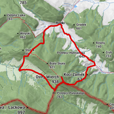 Wysowa-Zdrój - Koci Zamek - Ostry Wierch - Ropki