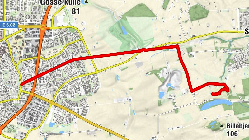 Lunds kommun - Sularp - Galjevången - Lund