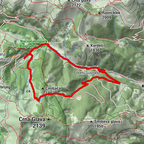 Planinarski dom Suvodo - Ržine - Desin do - Kurikućki katun