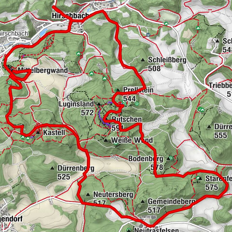 Auf den Hirschbacher Höhen bis nach Neutras