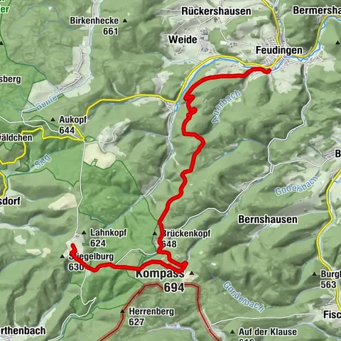 Lahnwanderweg 1ª tappa Sorgente della Lahn – Feudingen