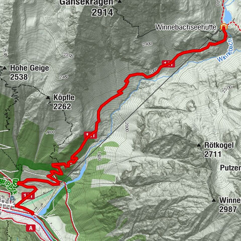Winnebachseehütte - Längenfeld/Gries