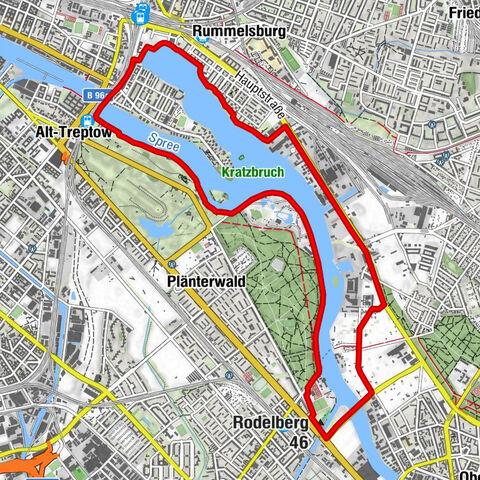 Rundweg Rummelsburger Bucht & Treptower Park