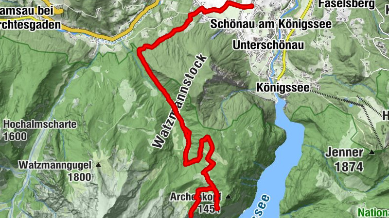 Berchtesgaden: Mooslahnerkopf, Archenkanzl über Kühroint Alm