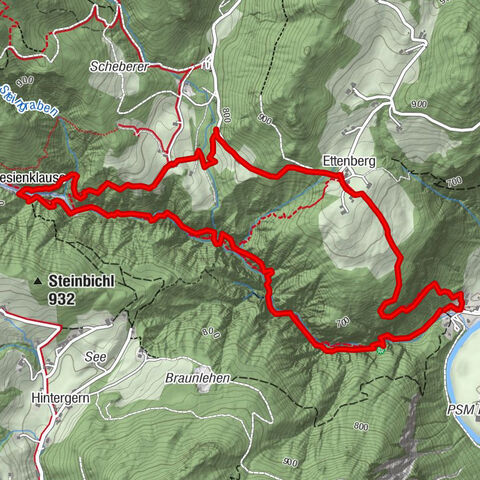 Durch die Almbachklamm nach Ettenberg