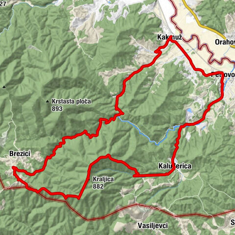 Kakmuž-Brezici-Kraljica-Kaludjerica-Petrovo-Kakmuž