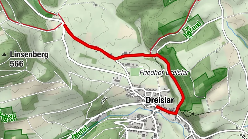 Zugangsweg Sauerland-Höhenflug: Von Dreislar zum Sauerland-Höhenflug