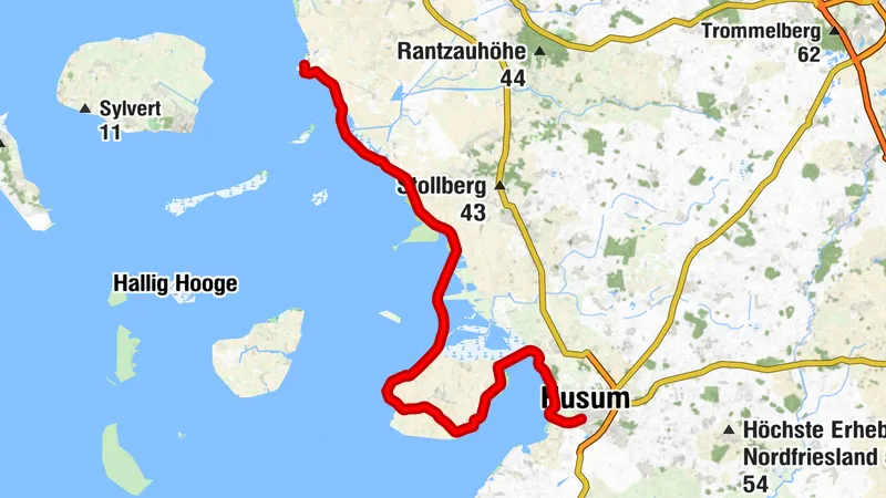 Nordseeküsten-Radweg Etappe 16 - Husum bis Dagebüll