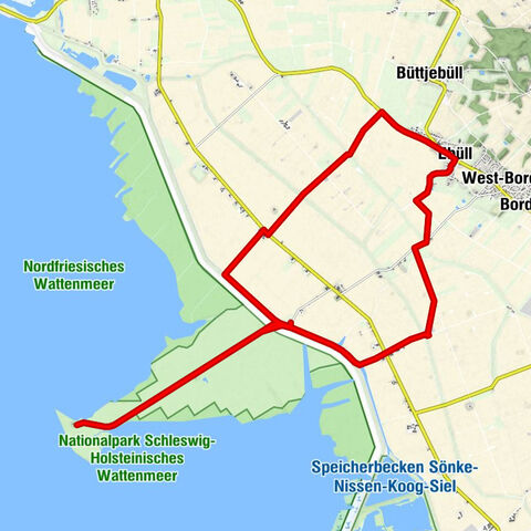 Route durch die Köge