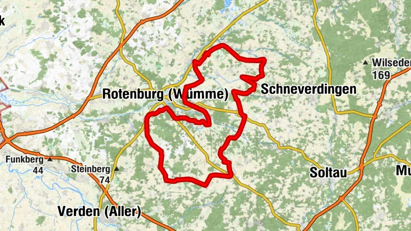 Südschleife - Rennradtour bei Scheeßel