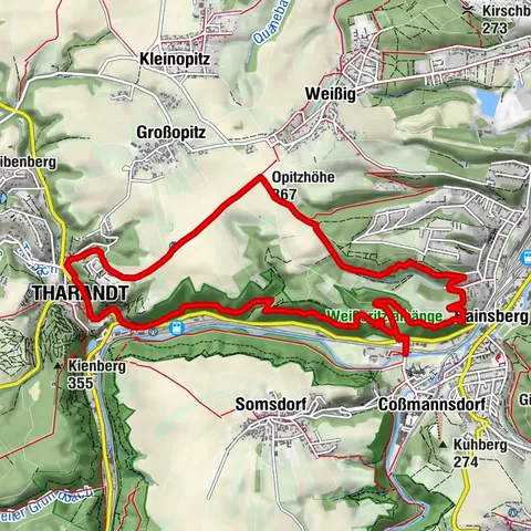 Rundweg über Backofenfelsen und Opitzhöhe nach Tharandt