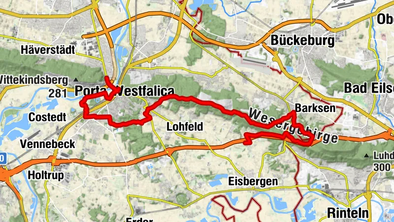 Mühlensteig (Etappe 4 - von der Porta Westfalica bis zur Windmühle Eisbergen)