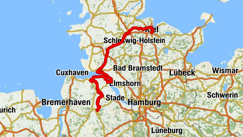 Deutsche Fährstraße - Bremervörde bis Kiel