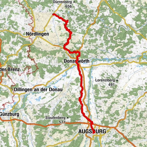 Jakobsweg - Vom Donau-Ries übers Lechtal nach Augsburg