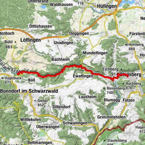 Querweg Freiburg - Bodensee: Schattenmühle – Blumberg