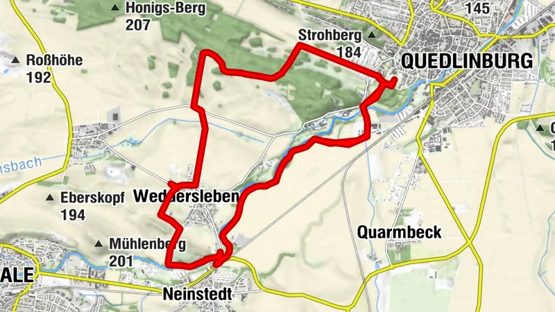Rundfahrt Quedlinburg - Teufelsmauer - Quedlinburg