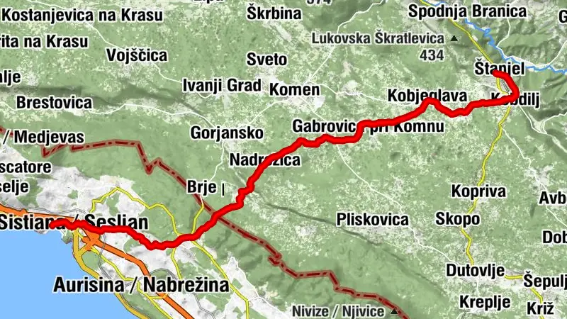 Carsus Trail, tappa 4: Štanjel–Sistiana / Sesljan