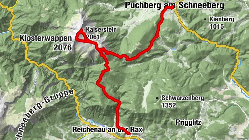 Öffi tour: payerbach - knofleben - klosterwappen - puchberg bhf