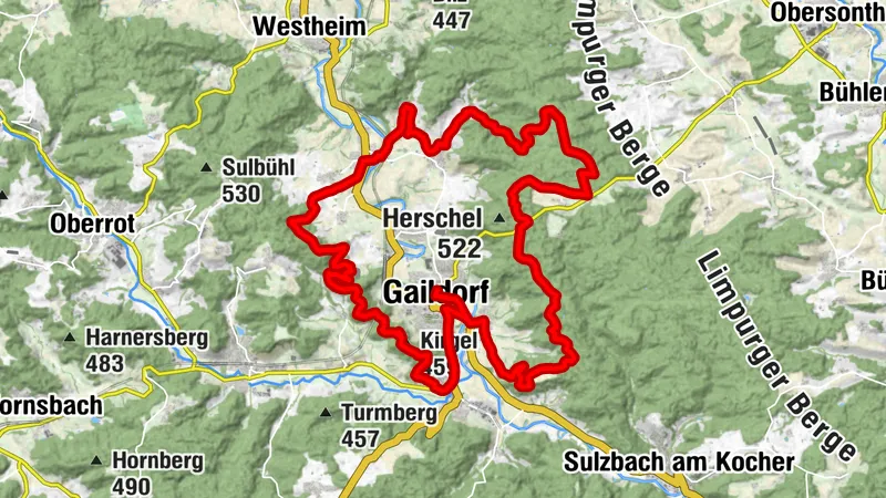 BikeTour Gaildorf - 39 km