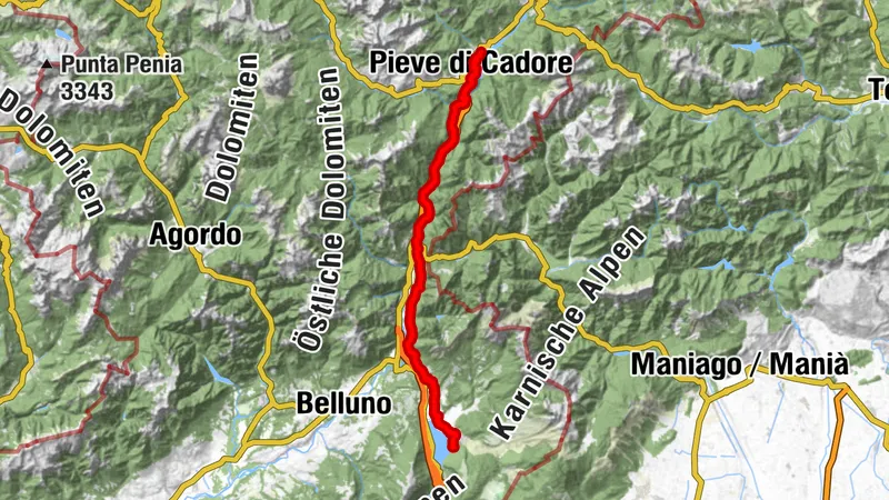 BIKE TOUR - DA CALALZO DI CADORE AL LAGO DI SANTA CROCE