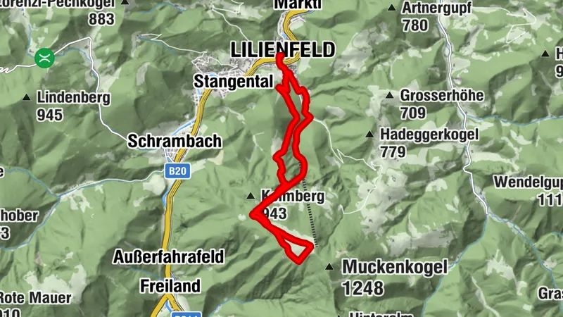 Lilienfeld - Stiftstaverne - Lilienfelder Hütte - Klosteralm