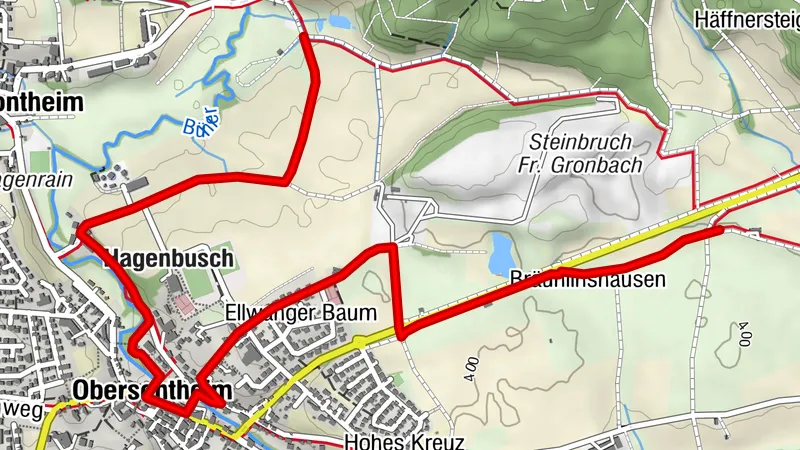 Bühlertalwanderweg - Zugang Obersontheim