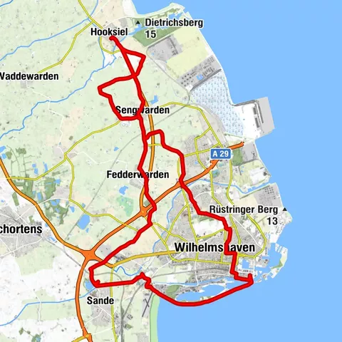 Radtour von Hooksiel nach Wilhelmshaven